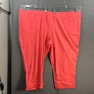 Sport Savvy Petite French Terry Straight Leg Ankle Pant Coral, Petite 5X